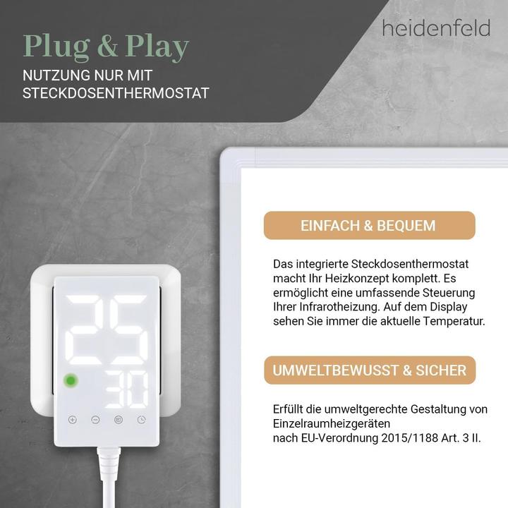 Actual product image Heidenfeld Infrared heating (1000 W)