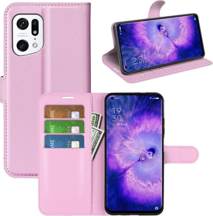 Actual product image Cover-Discount OPPO Find X5 - leather case cover pink (Oppo Find X5)