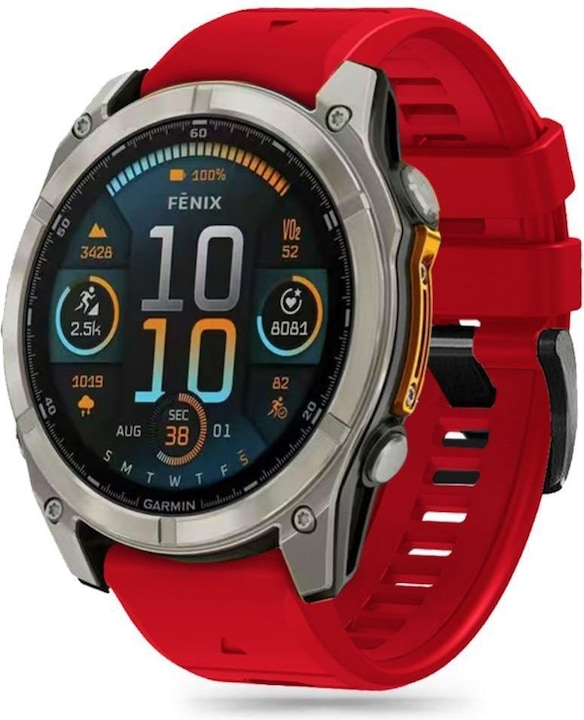 Tech-Protect SILICONE LINE GARMIN FENIX 5X / 5X PLUS / 6X / 6X PRO / 7X / 8 (51 MM) RED