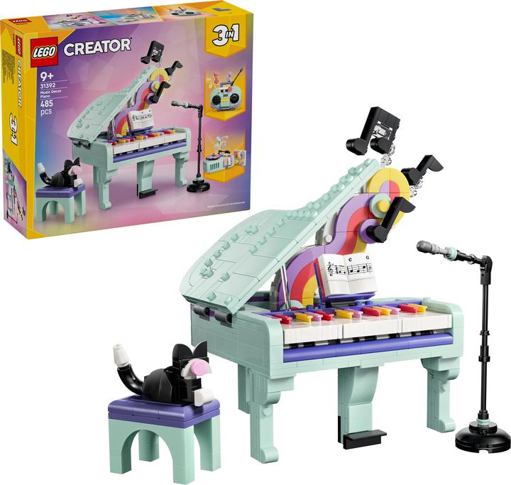 Produktbild LEGO Deko-Klavier mit Katze (31392, LEGO Creator Expert)