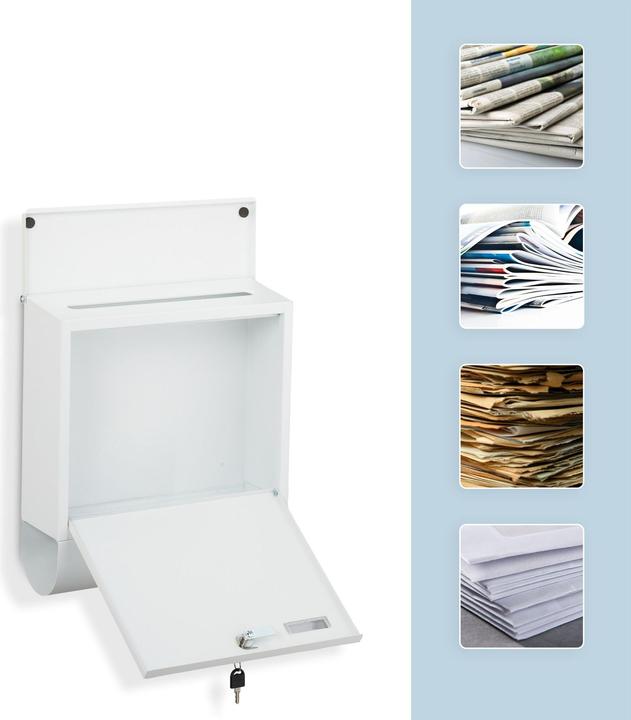 Produktbild Relaxdays Briefkasten mit Zeitungsfach