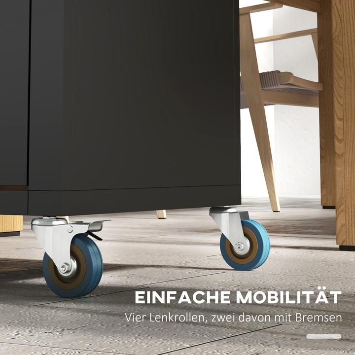 Actual product image Homcom Kitchen cabinet on castors