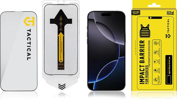 Actual product image Tactical Protective glass - Impact Barrier for Rookies for Apple iPhone 16 Pro Max (Apple iPhone 16 Pro Max)