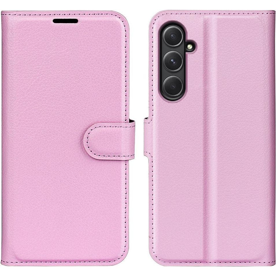 Cover-Discount Galaxy A55 - Leder Etui Hülle rosa (Samsung Galaxy A55), Smartphone Hülle, Rosa