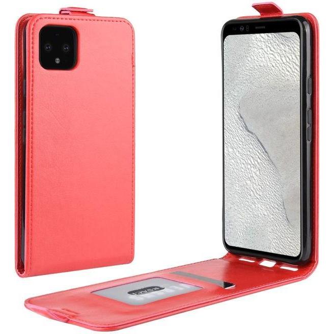 MU Classic Leder Flipcase Hülle (Google Pixel 4 XL), Smartphone Hülle, Rot