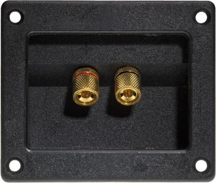 Actual product image HQ Power Double Loudspeaker Connection Terminal - Square - Gold
