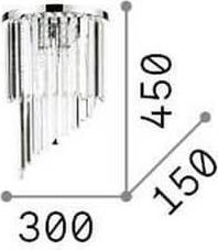 Produktbild Ideal lux CARLTON Wandleuchte E14 3-fach dimmbar Gold 213491 (E14)