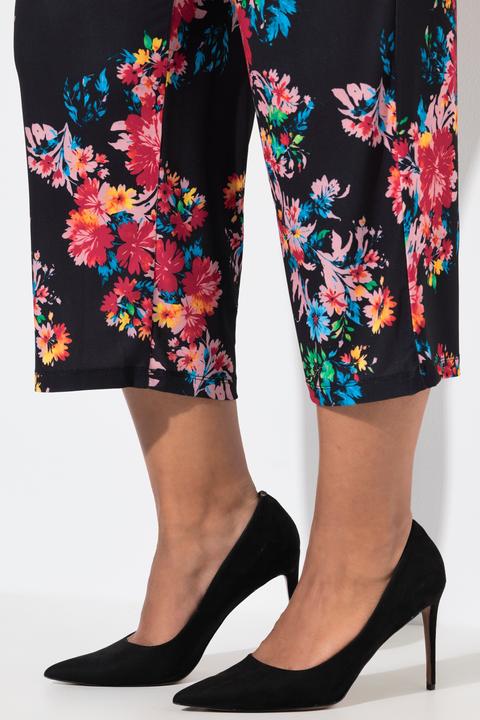 Produktbild Ulla Popken 7/8-Jerseyhose, bedruckt, gerades Bein, Elastikbund (58, 60)