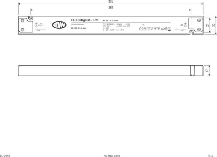 Produktbild EVN SLF24060 NG 24V/DC - 0,1-60W - IP20