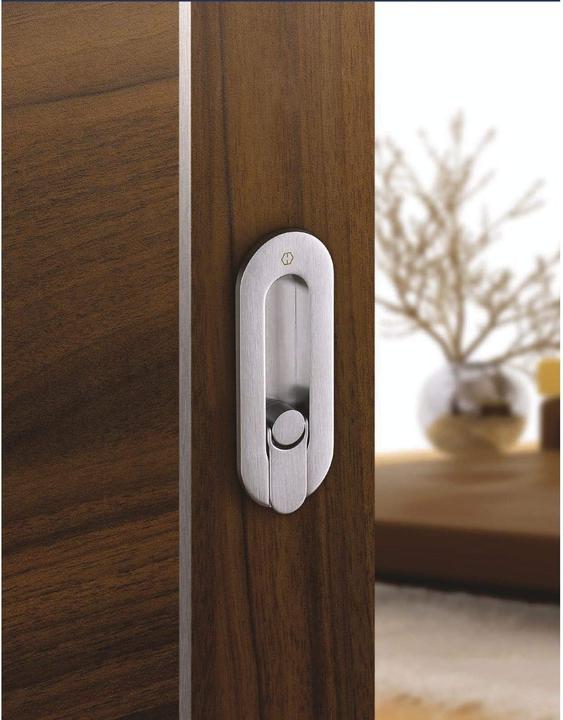 Actual product image Hoppe Sliding door cover set M472 -WC, oval rosette, black satinised brass