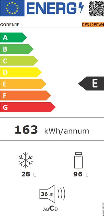 Energy Label Gorenje RF312EPW4 (124 l)