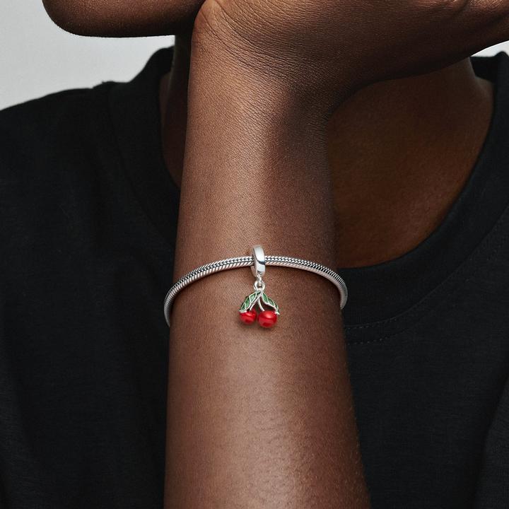 Actual product image Pandora Asymmetrical Cherry Fruit (Silver 925, Enamel)