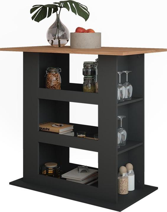 Actual product image Vicco Bar table Repose, Gold power oak/anthracite, 110 x 65 cm