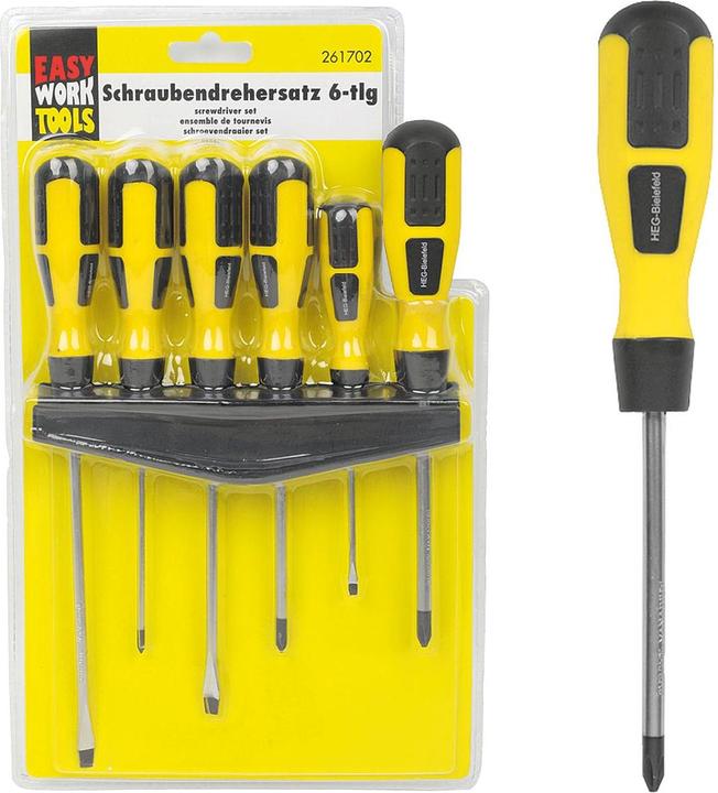 Easy Work EW Schroevendraaierset 6 stuks.