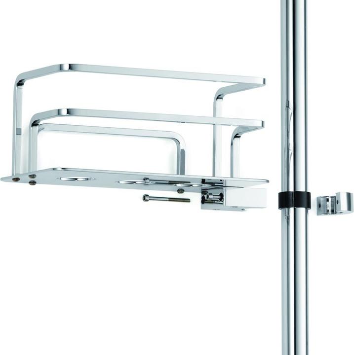Giese Manufaktur Optisign Duschkorb für Duschgleitstange links mit Halter für Rasierer (20.90 x 10 x 8.80 cm)