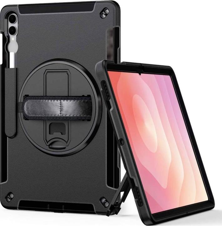 Productafbeelding JT Berlin Rugged Kickstand & Handstrap Hoesje| Samsung Galaxy Tab S11 Ultra| zwart| bulk| (30021) (Samsung Galaxy Tab S11 Ultra)