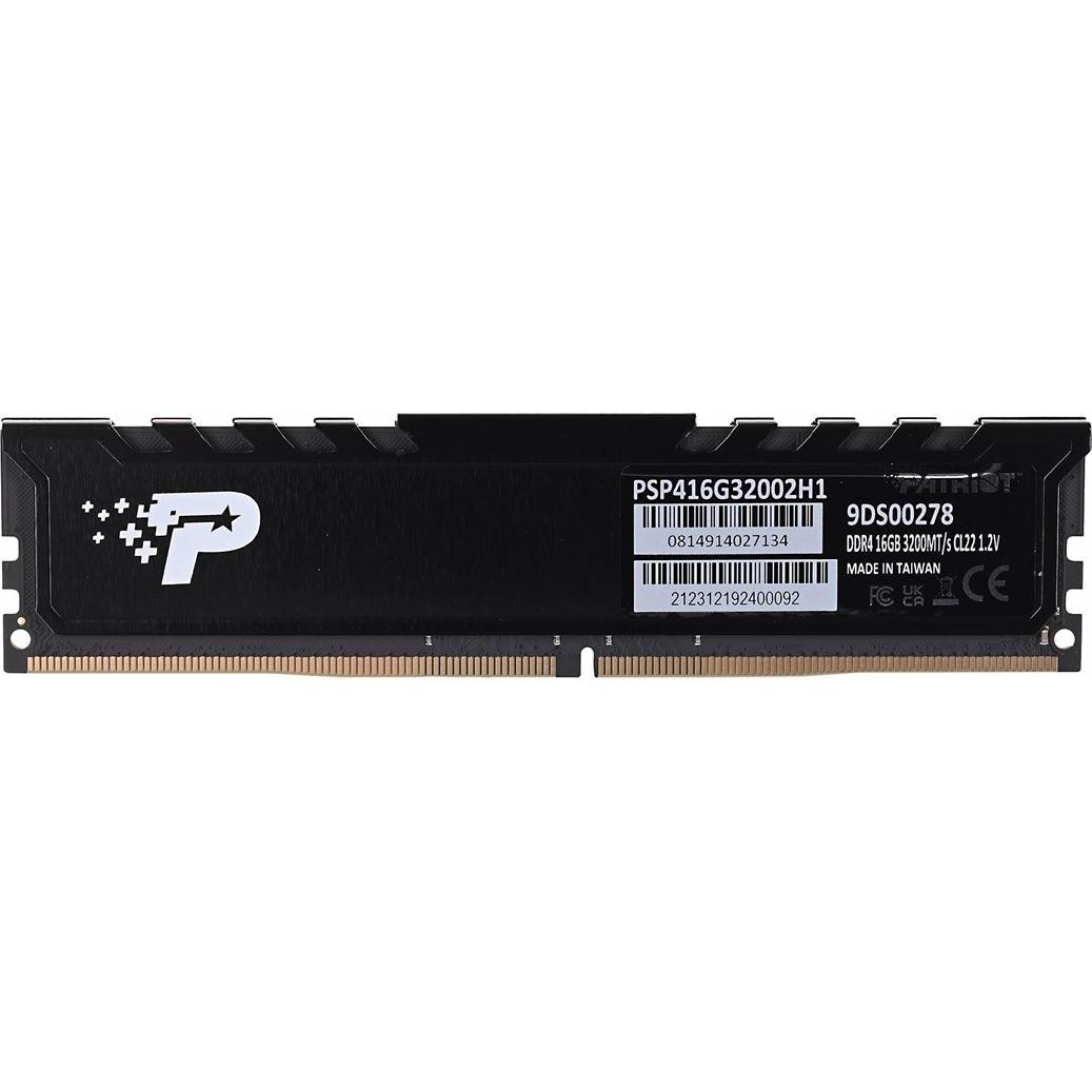 Thumbnail - Patriot Signature Premium PSP416G32002H1 Speichermodul GB DDR4 (1 x 16GB, 3200 MHz, DDR4-RAM, DIMM), RAM, Schwarz