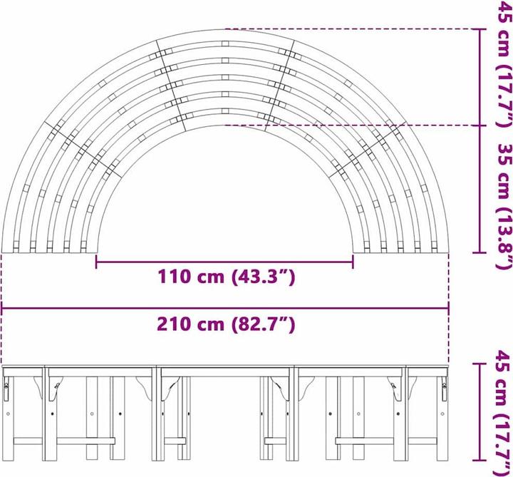 Actual product image vidaXL Garden bench