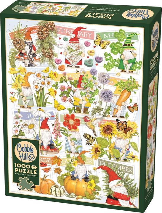 Actual product image Cobble Hill Puzzle 1000 pieces A Happy Gnome Life (1000 pieces)