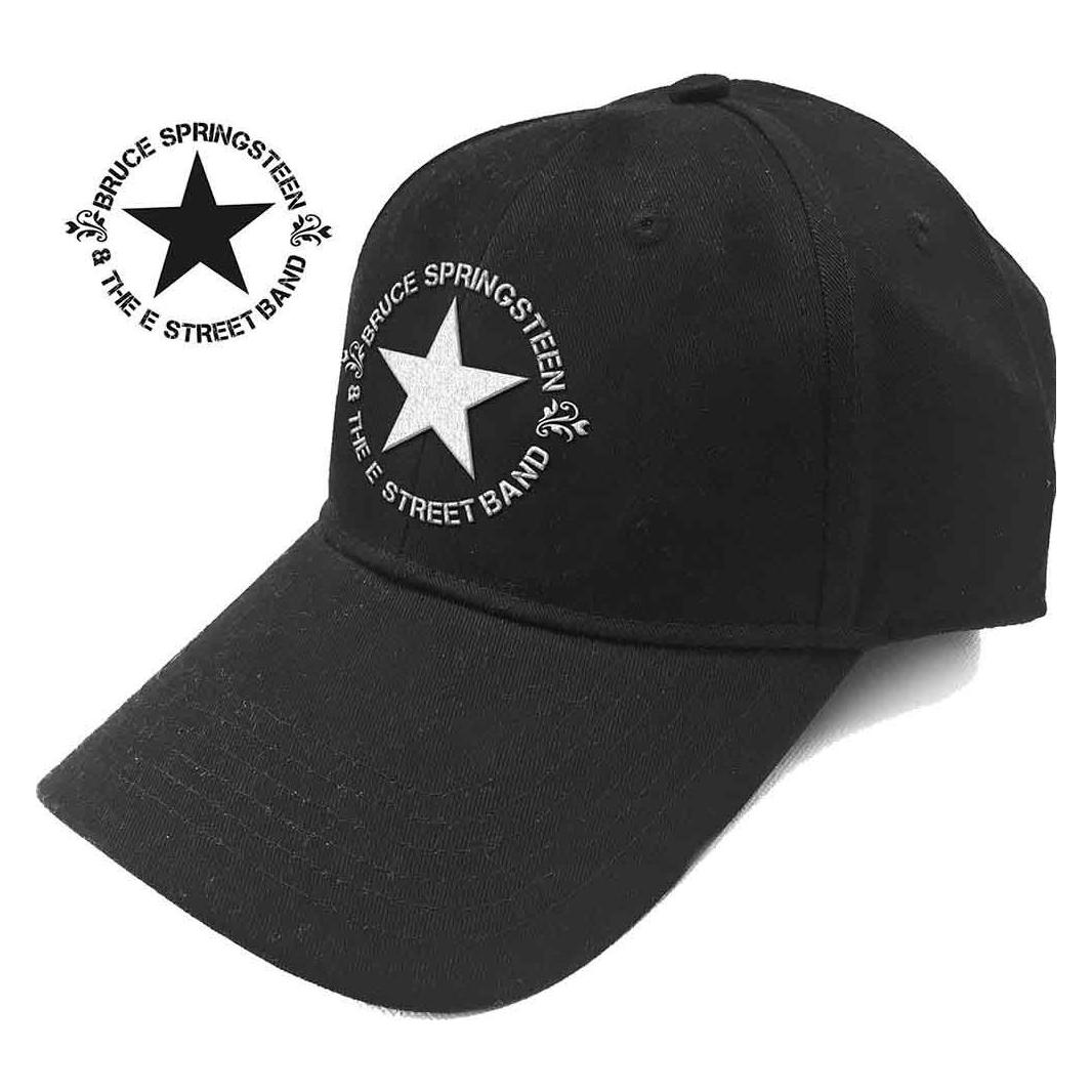 Bruce Springsteen, Kappen, BruceSpringsteen Circle Star Logo Bl B, Zwart