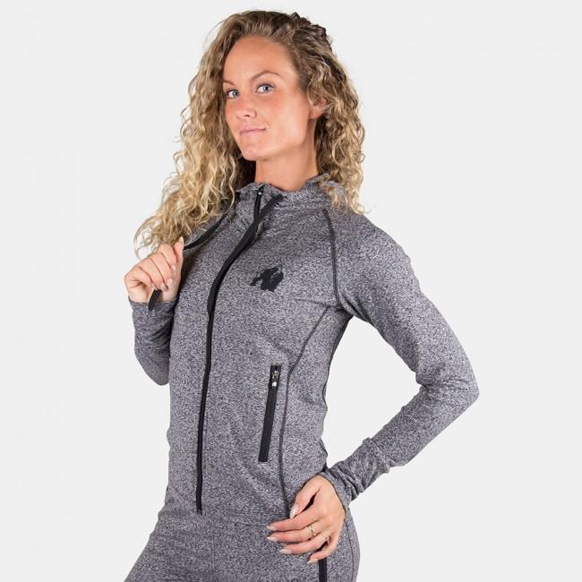 Immagine prodotto Gorilla Wear Felpa con cappuccio con zip Shawnee, grigio misto (XS)