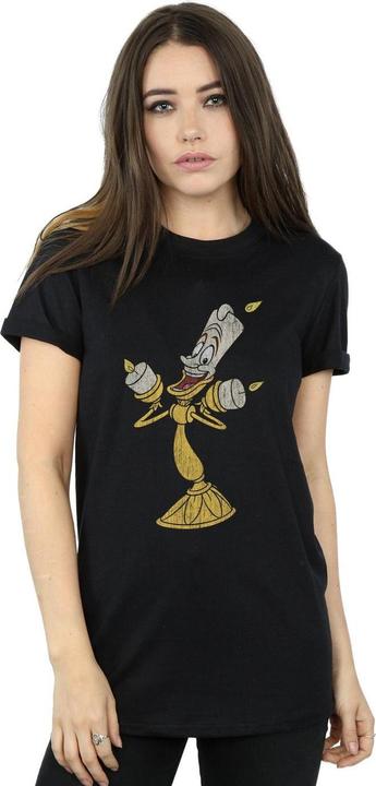 Immagine prodotto Disney Beauty And The Beast Lumiere Distressed Maglietta Ampia Donna (3XL)
