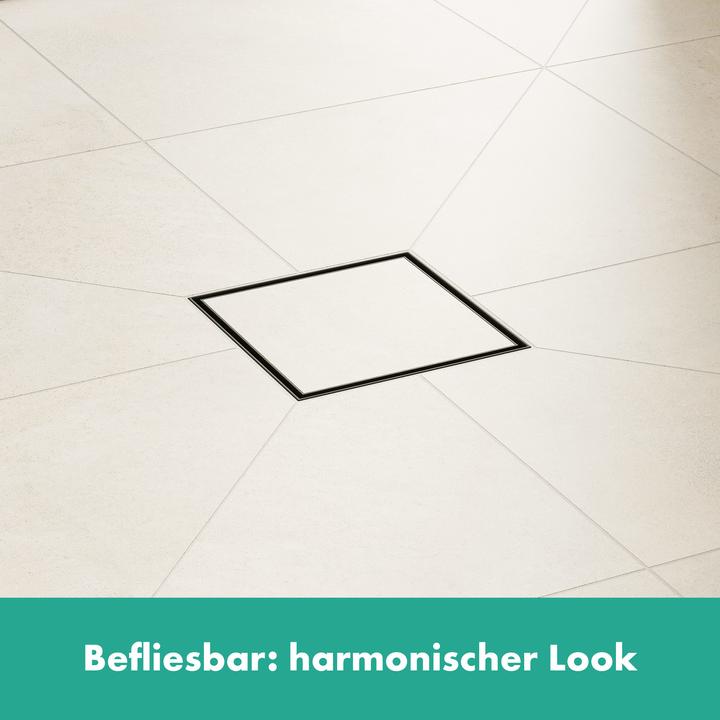 Produktbild hansgrohe HG Punktablauf RainDrain Point Komplettset 150x150mm mattschwarz (150 mm)