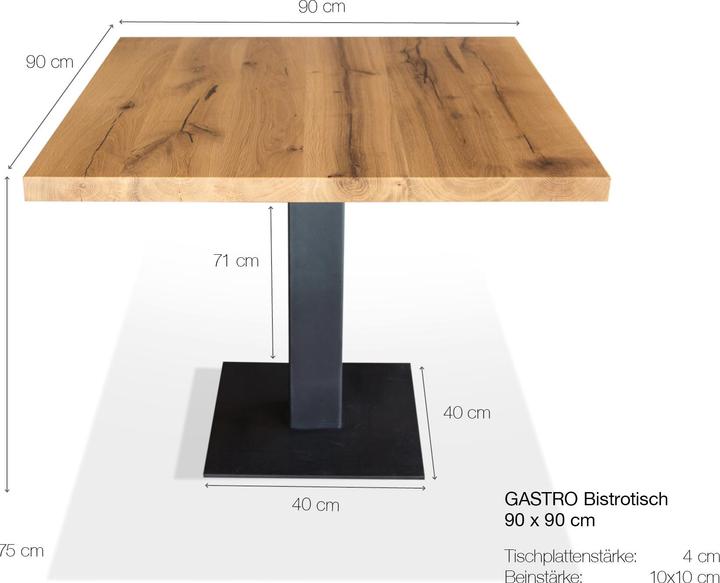 Actual product image Möbel-Eins Gastro (90 x 90 x 75 cm)