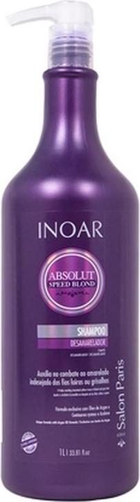 Produktbild Inoar Absolut Speed Blond Shampoo für gebleichte, blonde, bläuliche und graue Haare 33,8 oz. (1000 ml, Flüssiges Shampoo)