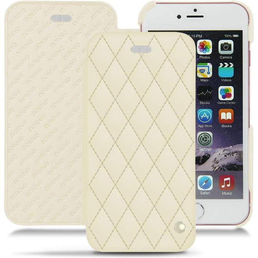 Noreve Lederschutzhülle horizontal (Apple iPhone 6s), Smartphone Hülle, Weiss