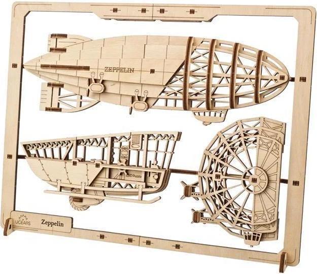 Actual product image Ugears 70208 Zeppelin 2.5D Puzzle