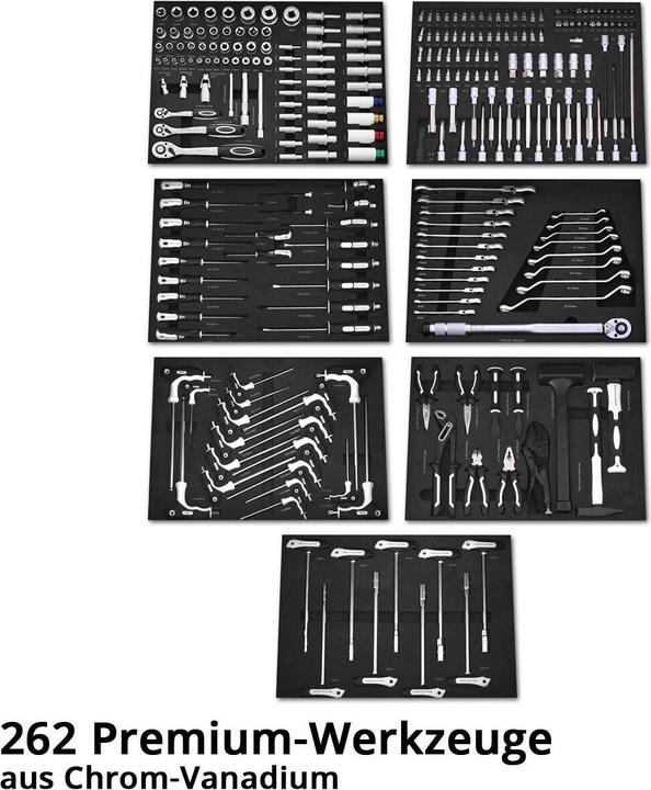 Actual product image Stahlwerk Workshop trolley PHOENIX tool trolley Assembly trolley 262 tools CrV (262 x)