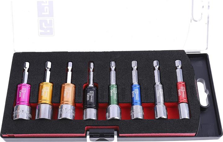 Productafbeelding Rs Pro Dopsleutelset, 8 stuks, 1/4 inch, zeskant, geanodiseerde afwerking (6 mm, 7 mm, 8 mm, 9 mm, 10 mm, 11 mm, 12 mm, 13 mm)