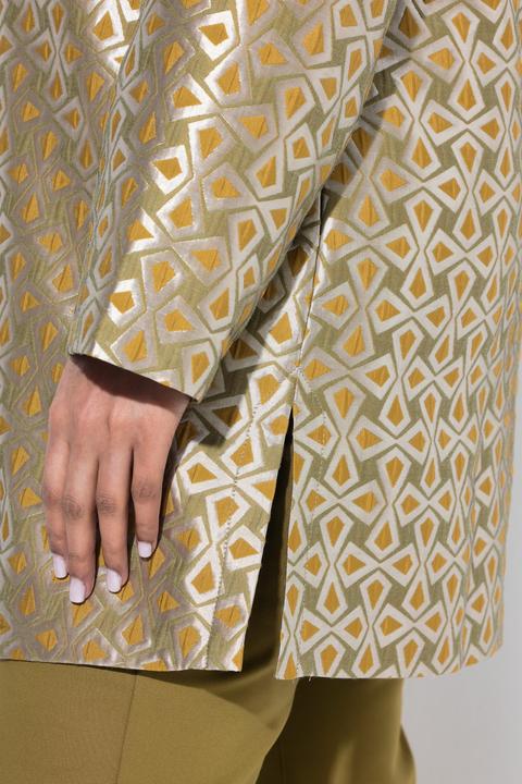 Immagine prodotto Ulla Popken Giacca dal taglio svasato con jacquard, revers e maniche a 3/4 (58)