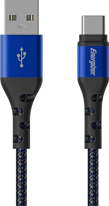 Productafbeelding Energizer Metalen / gevlochten nylon kabel - USB-C - 2 m, blauw (2 m)