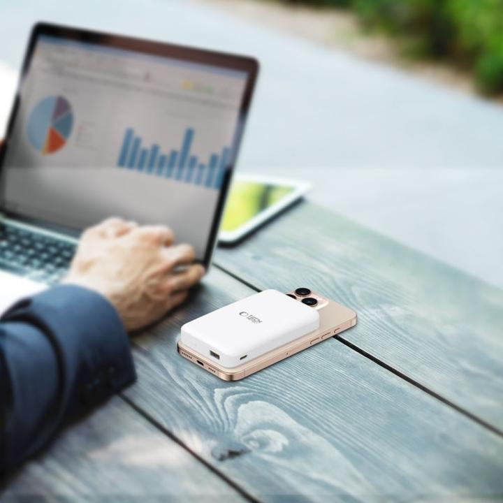 Immagine prodotto Tech-Protect Banca di energia PB24 LIFEMAG QI2 MAGSAFE POWER BANK 10000MAH Bianco (10000 mAh)