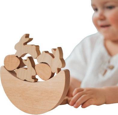 Actual product image Activity Board Wooden balance toy, toddler toy, stacking bunnies, gifts for children