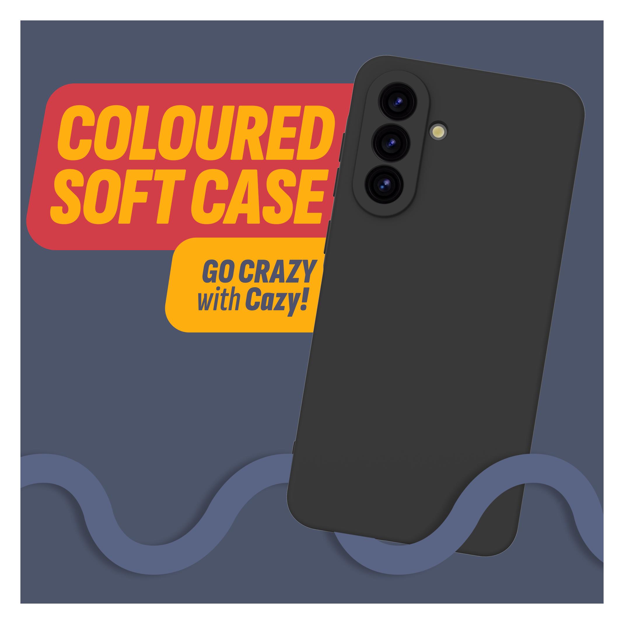 Cazy Silikon Hülle Soft Tpu Schutz (Samsung Galaxy A36), Smartphone Hülle, Schwarz