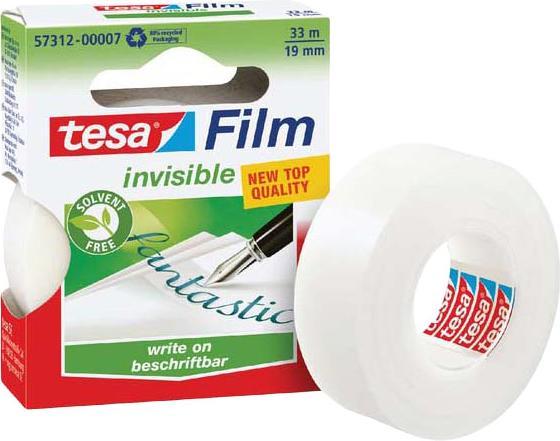 tesa 1x tesafilm INVISIBLE, matt-unsichtbar, alterungsbeständig und reissfest (19 mm)