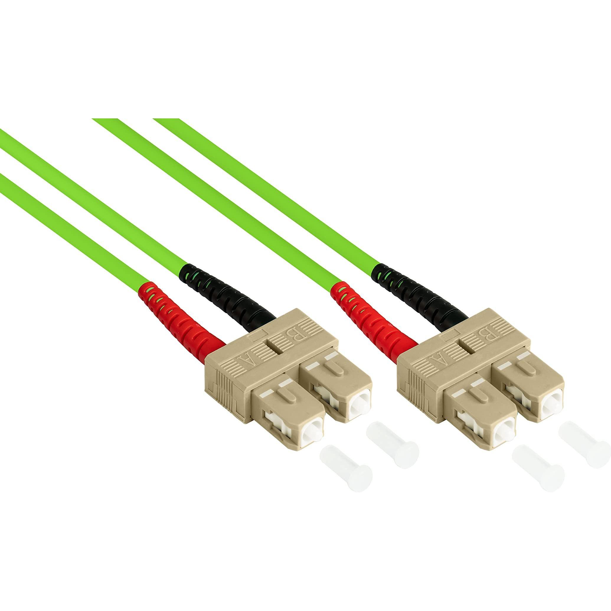 Thumbnail - Good Connections Alcasa LW-803SC5 Glasfaserkabel 3 m LSZH OM5 SC Grün (U/FTP, CAT6, 3 m), Netzwerkkabel