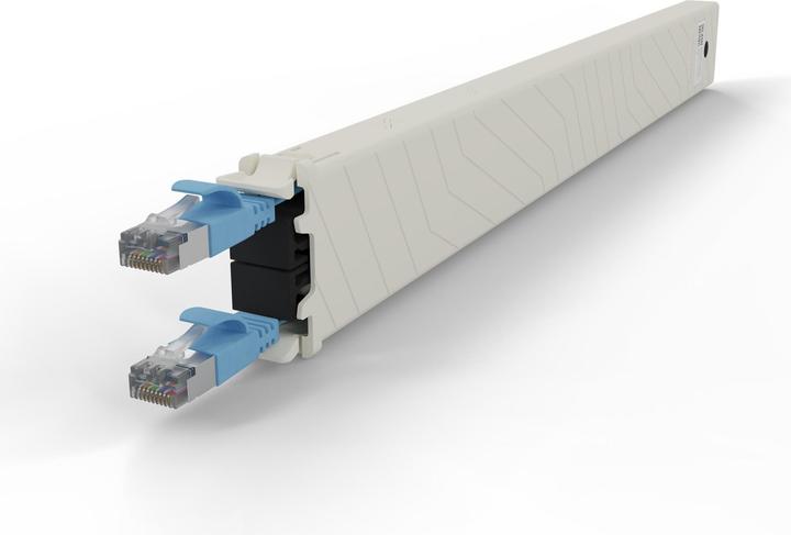 Image du produit PATCHBOX one / Cassette / 8RU / Cat 6A, STP, 0.8 m, Bleu (U/FTP, CAT6a, 0.80 m)