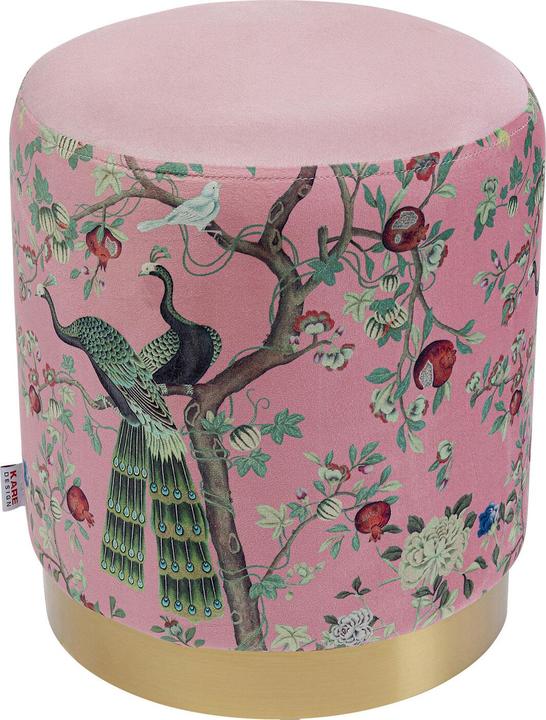 Produktbild Kare Design Hocker Cherry Peacock Brass rund 32