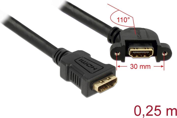Image du produit Delock HDMI (Typ A) — HDMI (Typ A) (0.25 m, HDMI)