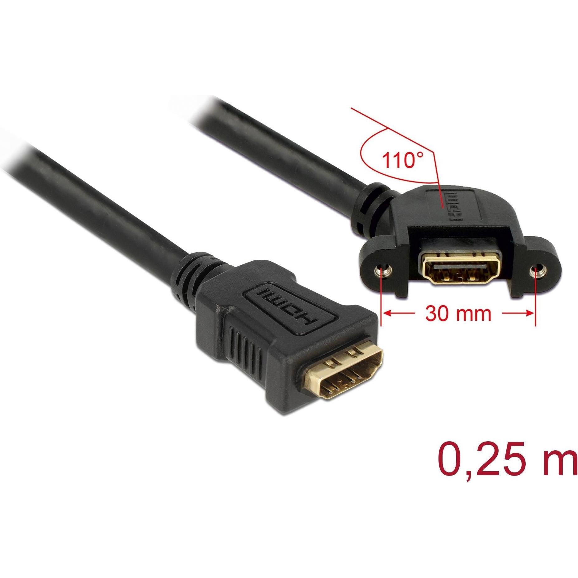 Delock HDMI (Typ A) — HDMI (Typ A) (0.25 m, HDMI), Video Kabel
