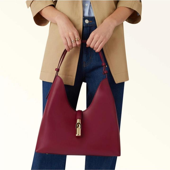 Produktbild Furla hobo bag goccia m in leather color cherry