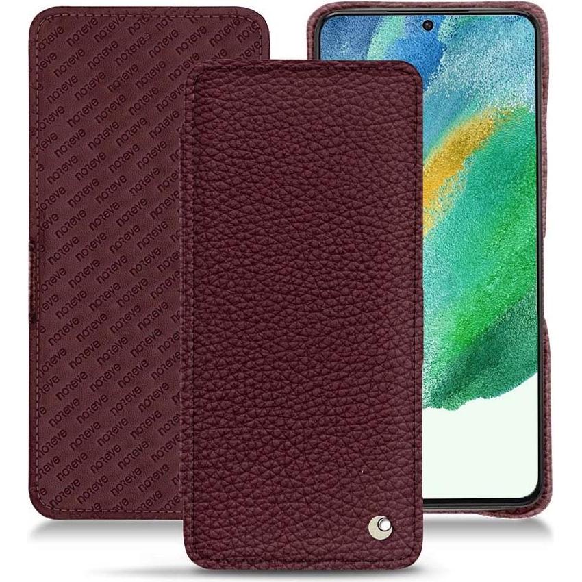 Noreve Lederschutzhülle Samsung Galaxy S21 FE (Samsung Galaxy S21 FE), Smartphone Hülle, Violett