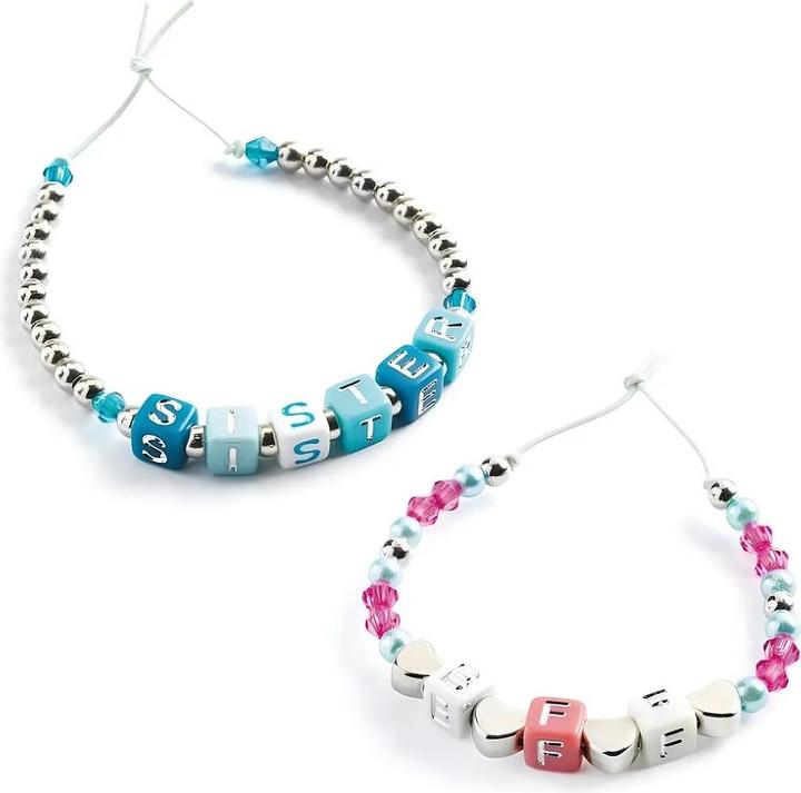 Produktbild Djeco Buchstabenperlen silber