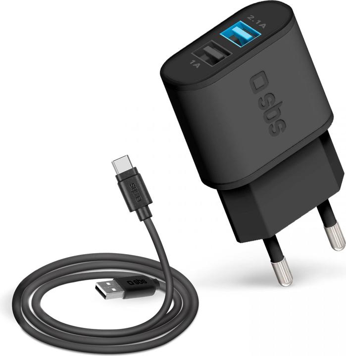 Image du produit SBS Kit de chargement USB de voyage avec câble Type-C (10 W, 1 portion)
