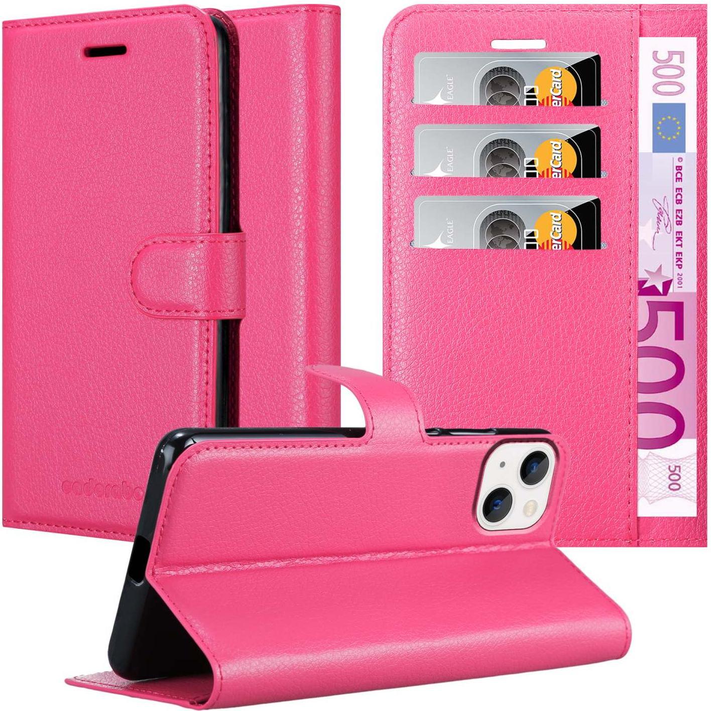 Cadorabo Hülle für Apple iPhone 14 PLUS im Book Stand Style (Apple iPhone 14 Plus), Smartphone Hülle, Pink