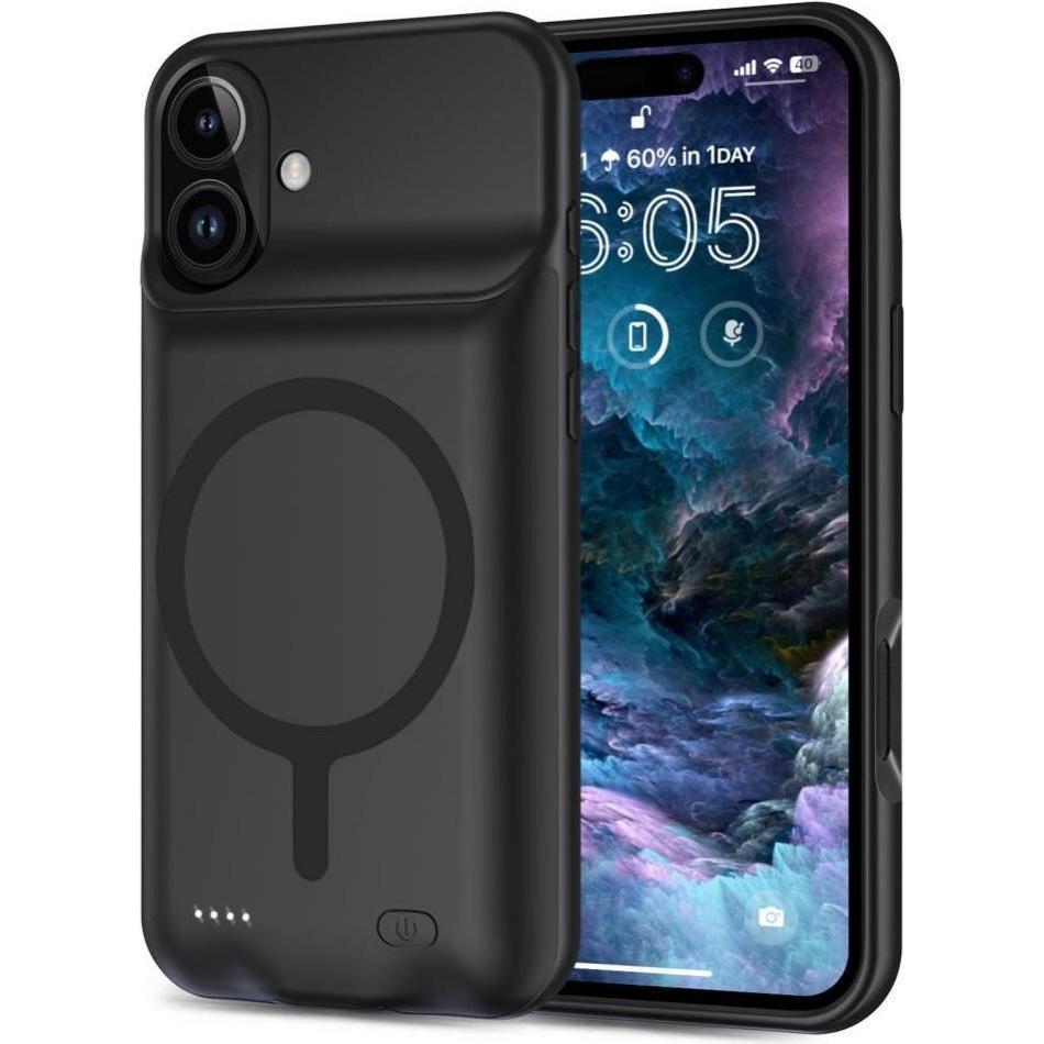 Tech-Protect Power Case (Apple iPhone 16), Smartphone Hülle, Schwarz